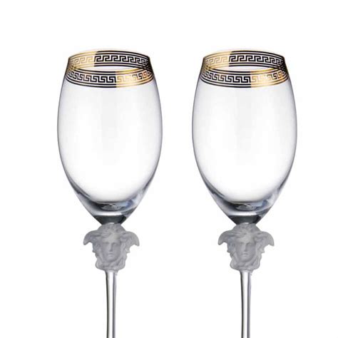 replica versace wine glasses|Versace medusa drinking glasses.